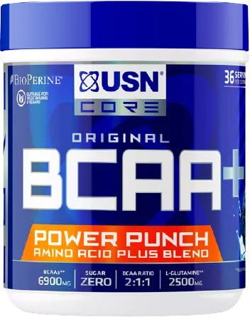 Elágazó láncú aminosavak BCAA porban USN Power Punch 400g mandarin